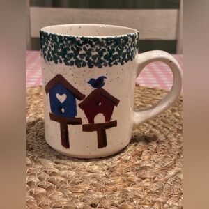 Gibson Birdhouses Speckled Pottery Stoneware Mug